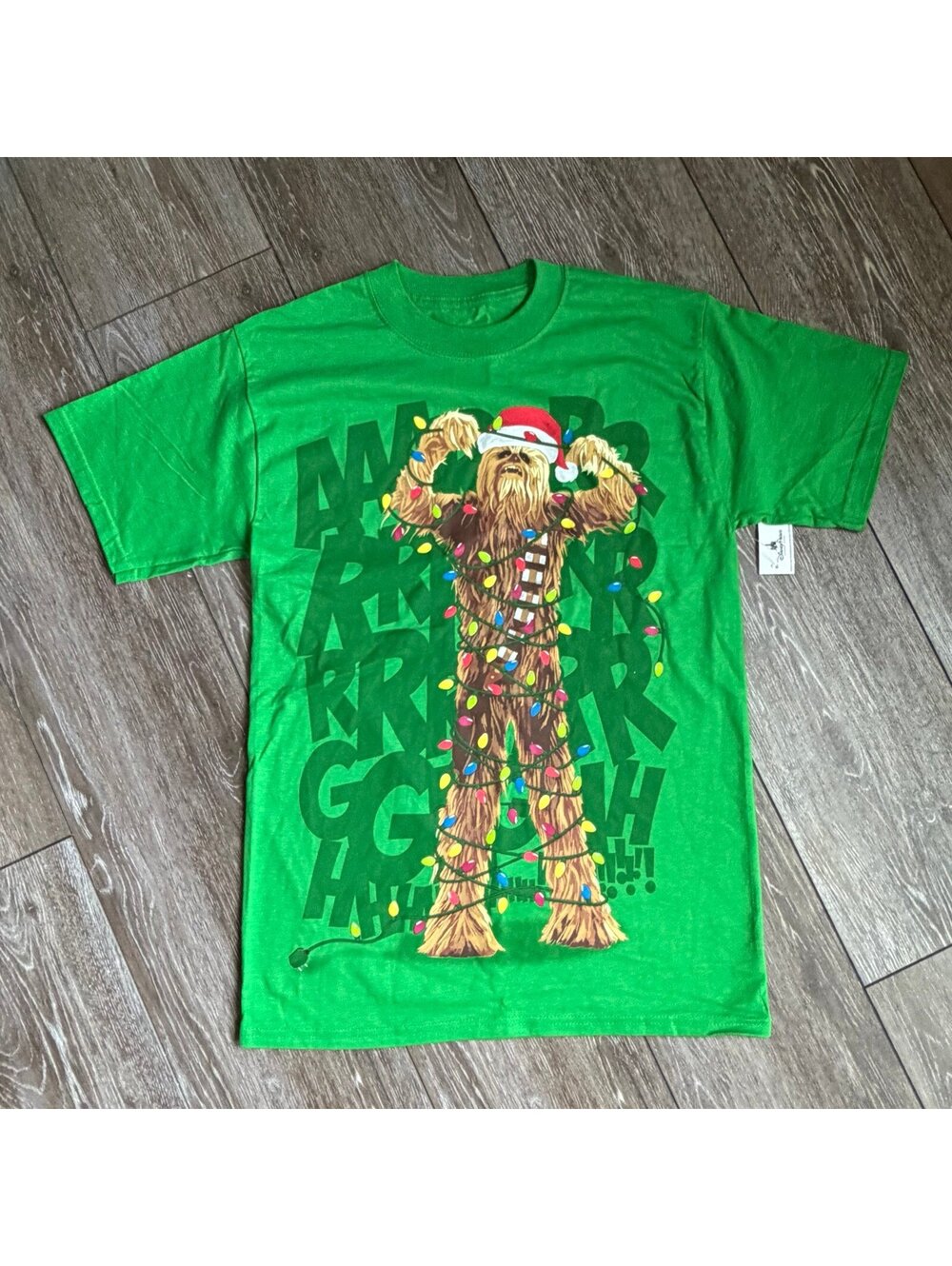 NWT Disney Parks Star Wars Chewbacca Christmas Lights T-Shirt